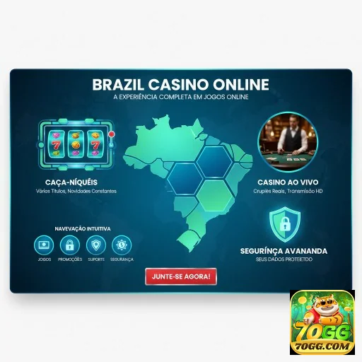 Mapa interativo de caça-níqueis no site 70gg.