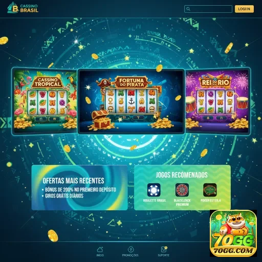 Imagem dos jogos VIP da 70gg destacando cassino online.