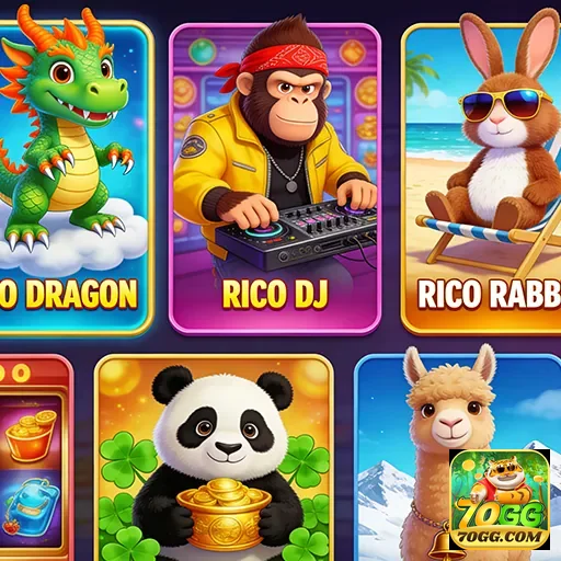 Personagens de jogos populares no 70gg com acesso VIP.